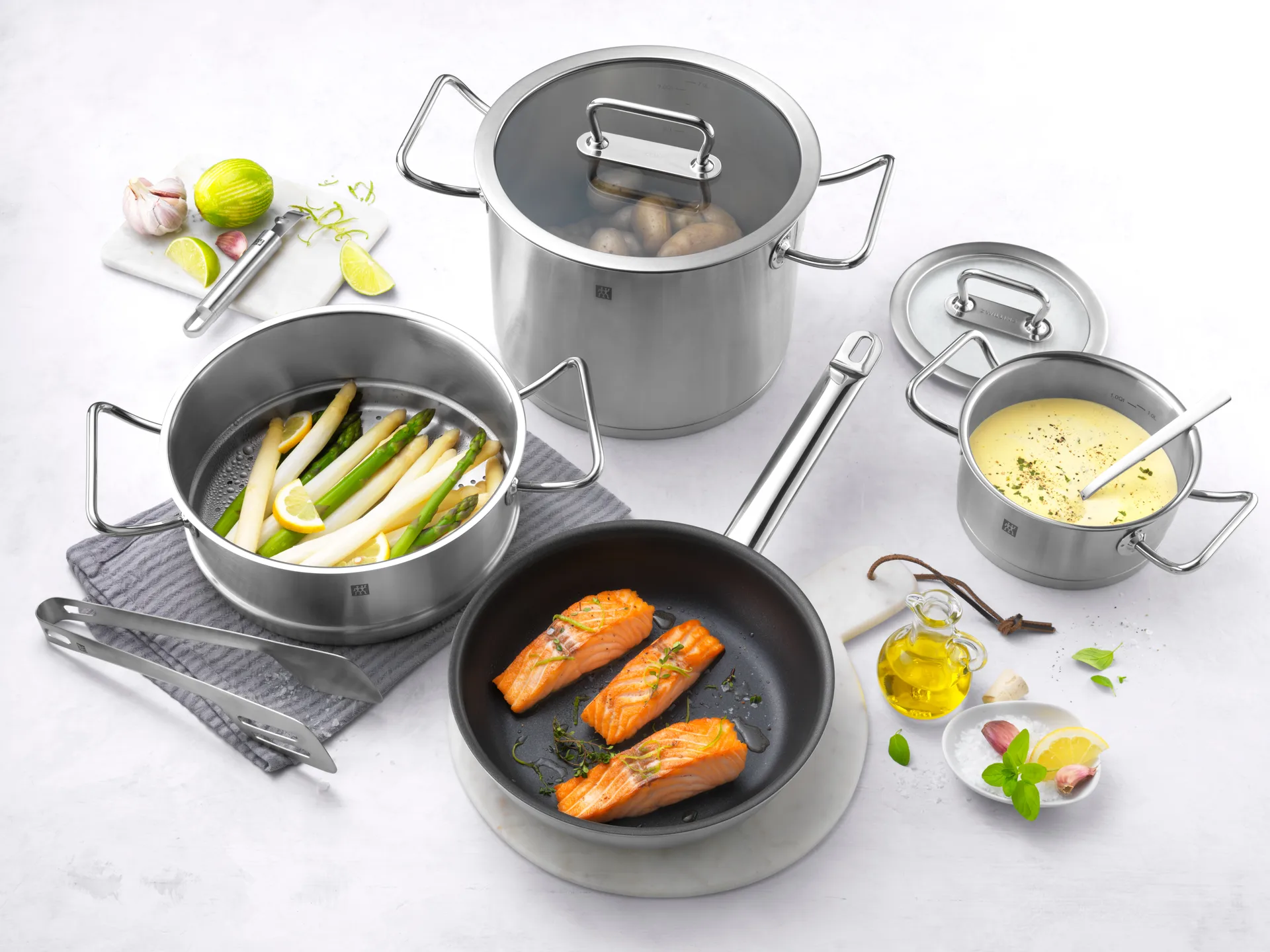 Zwilling pro gryta hög med glaslock rostfritt stål, 3,5 L Zwilling