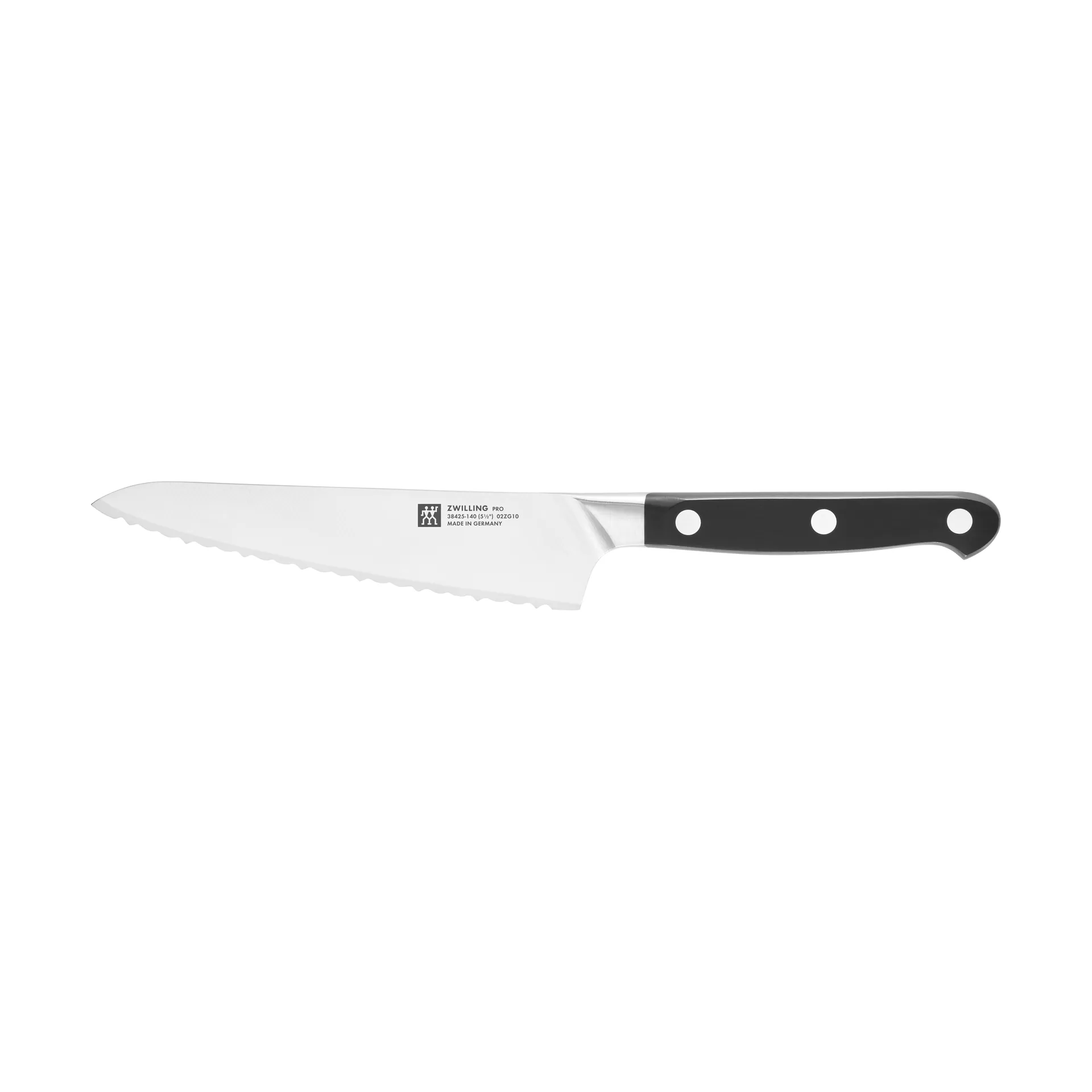 Zwilling Pro kompakt tandad kockkniv 14 cm, Svart-rostfritt stål Zwilling