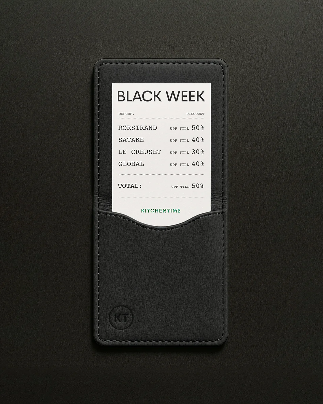 Black Week-nota med utvalda erbjudanden